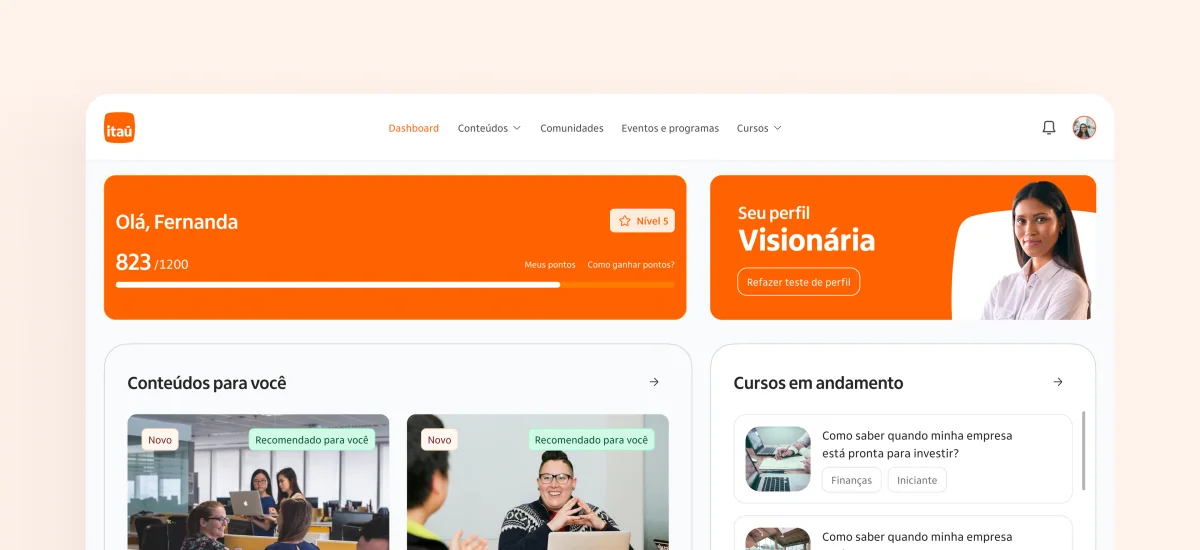 Itaú project screen