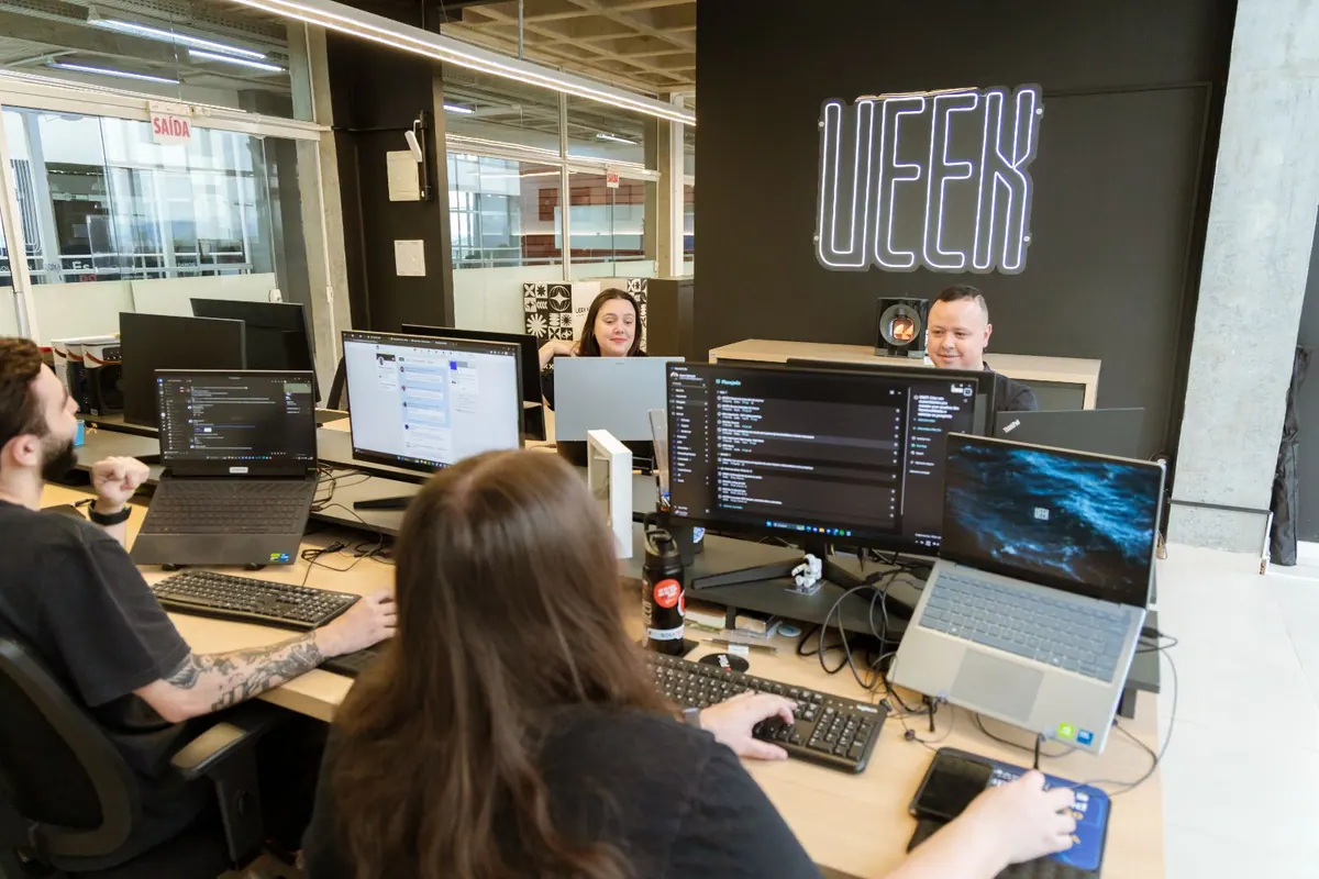 The UEEK team working at the office in Lages